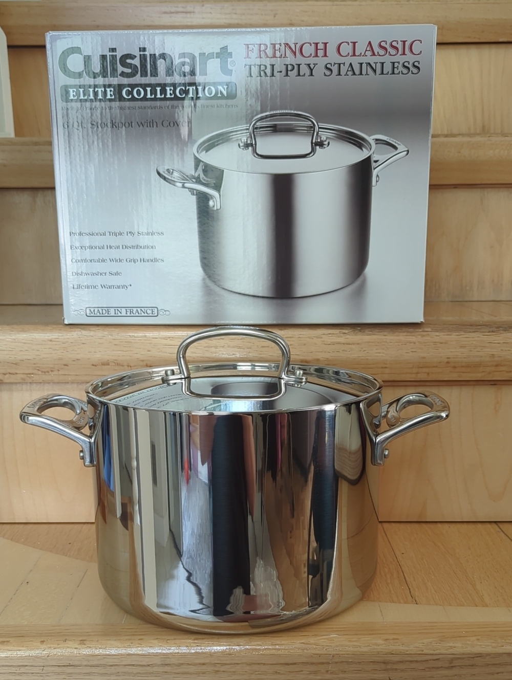 Cuisinart Tri-Ply Stainless Steel Stock Pot in Silver
